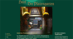 Desktop Screenshot of hotel-platengarten.de
